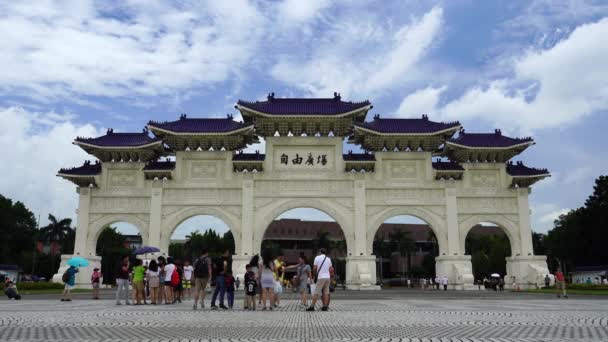 Taipei Taiwan Juni 2019 Liberty Square Main Gate Chiang Kai — Stockvideo