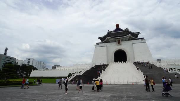 Тайбей Тайвань Червня 2019 Непізнані Люди Відвідали Меморіальний Зал Чан — стокове відео