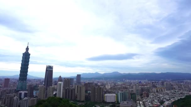 Pohled Město Tchaj Pej Tchaj Wan — Stock video