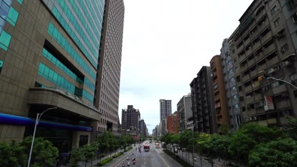 Taipei Taiwan Juni 2019 Verkeer Weg Taipei Taiwan — Stockvideo