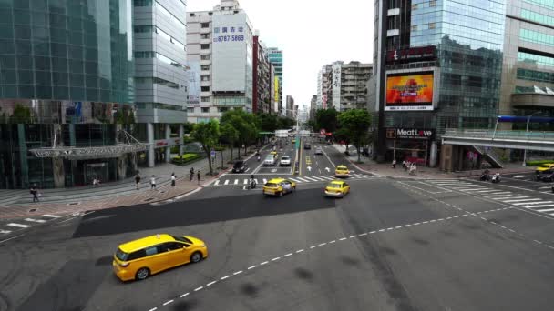 Taipei Taiwan Juni 2019 Verkeer Weg Taipei Taiwan — Stockvideo