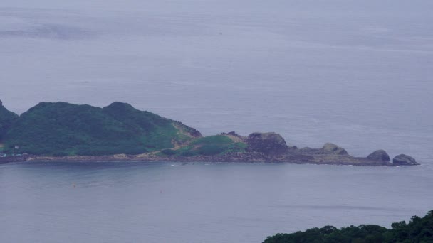 Hamn Östra Kina Havet Utsikt Från Jiufen Taiwan — Stockvideo