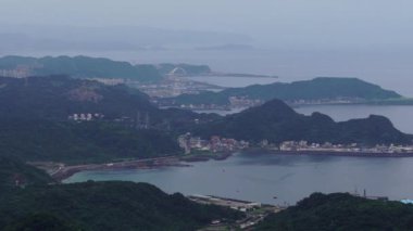 Doğu Çin limanı, Jiufen, Tayvan manzaralı.