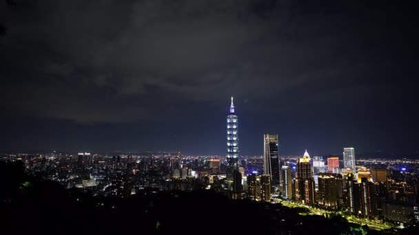 台湾の都市の夜景 — ストック動画