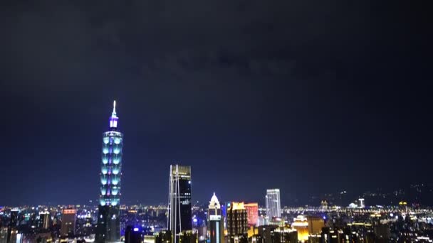 台湾の都市の夜景 — ストック動画