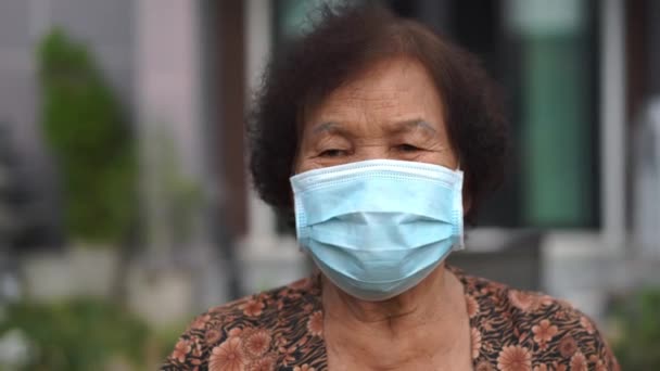 수술용 마스크 의료용 마스크 착용하고 병세가 기침을 — 비디오