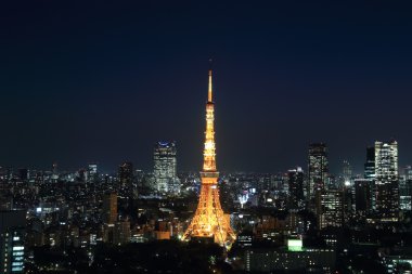 Tokyo şehir manzarası geceleri, Japonya