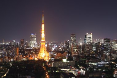 tokyo cityscape akşam Üstten Görünüm