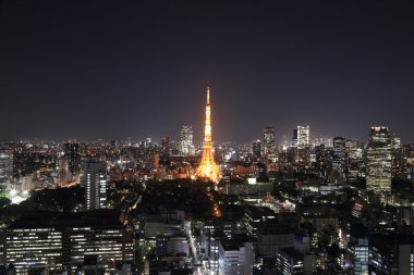 tokyo cityscape akşam Üstten Görünüm
