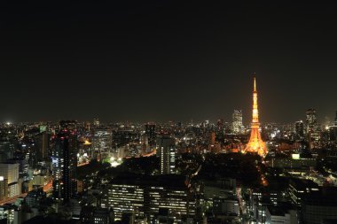 tokyo cityscape akşam Üstten Görünüm