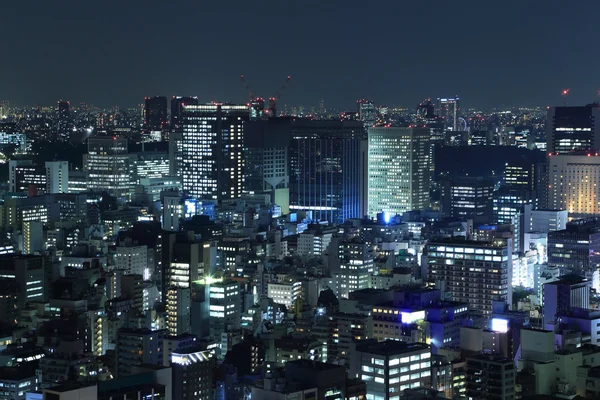 Geceleri Tokyo şehri manzarası — Stok fotoğraf