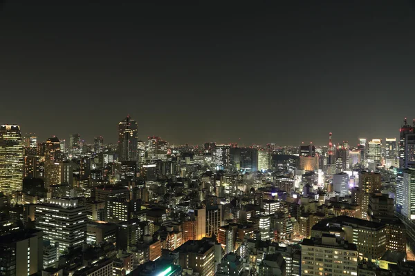 Τοπίο πόλεων tokyo τη νύχτα — Φωτογραφία Αρχείου