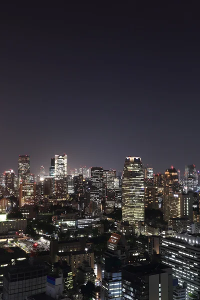 Paisagem urbana de tokyo à noite — Fotografia de Stock