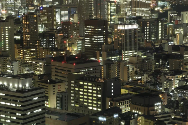 밤에는 토쿄의 도시 경관 — 스톡 사진