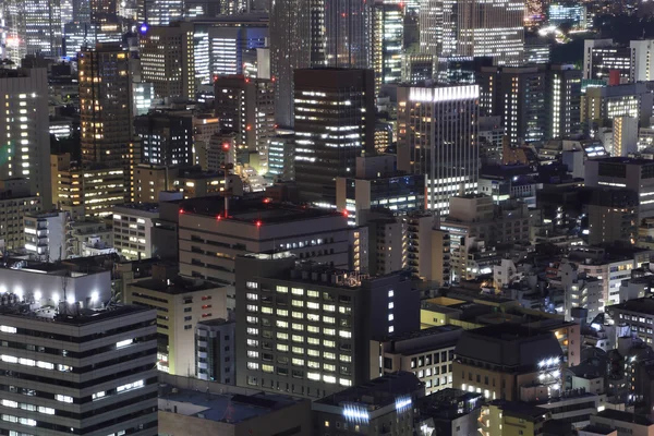 Tokyo paisaje urbano por la noche —  Fotos de Stock