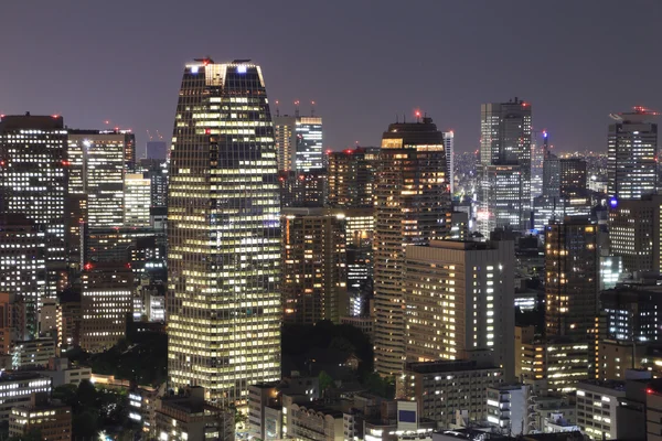 Tokyo paysage urbain la nuit — Photo