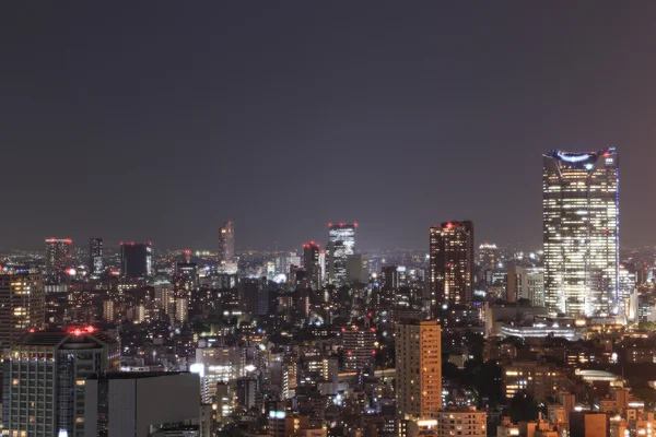 Geceleri Tokyo şehri manzarası — Stok fotoğraf