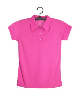 Beyaz arka plan üzerinde izole Değiştir Polo gömlek şablonu