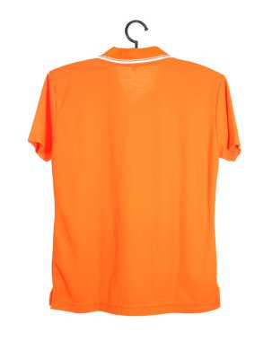 Beyaz arka plan üzerinde izole Değiştir Polo gömlek şablonu