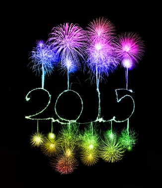 mutlu yeni yıl - 2015 yapılmış bir maytap
