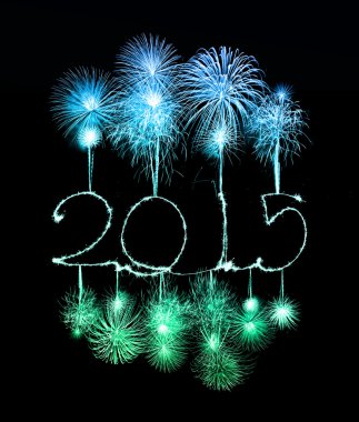 mutlu yeni yıl - 2015 yapılmış bir maytap