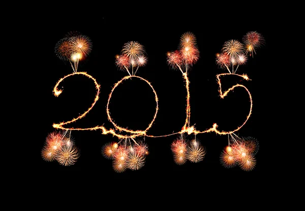 Gott nytt år - 2015 gjorde ett tomtebloss — Stockfoto