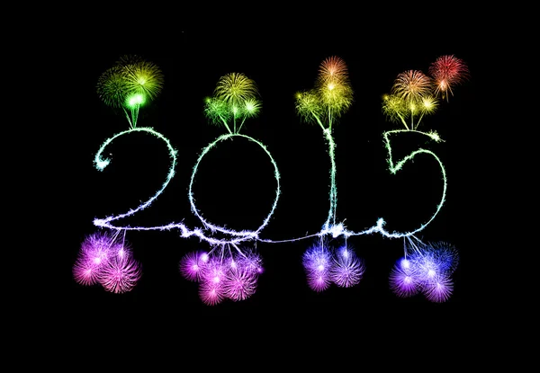 Happy New Year - 2015 made a sparkler — Stock Photo, Image