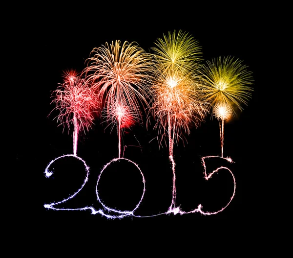 Boldog új évet - 2015-re készült egy csillagszóró — Stock Fotó