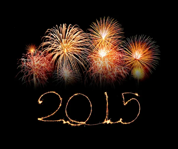 Feliz Ano Novo - 2015 fez um sparkler — Fotografia de Stock