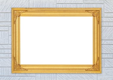 modern duvar boş altın çerçeve