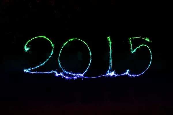 Boldog új évet - csillagszóró 2015 — Stock Fotó