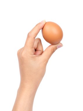 elinde beyaz yumurta 