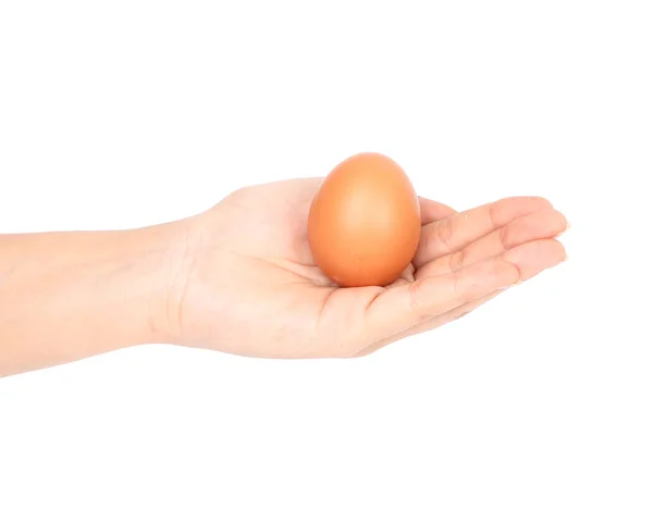 Ovo na mão em branco — Fotografia de Stock