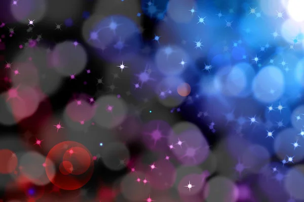 Abstract magic light bokeh with glittering star — Stock Photo, Image