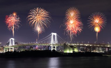 Tokyo Gökkuşağı Köprüsü, gece