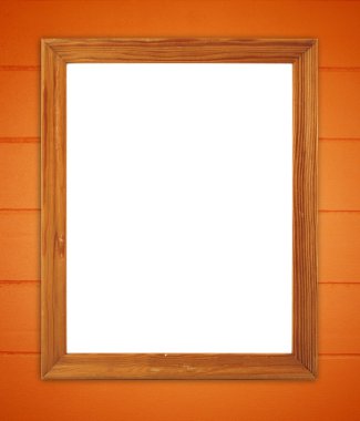 boş ahşap çerçeve taş çimento duvar 