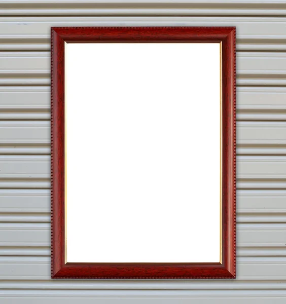 Wood frame on metall door texture — Stock Photo, Image