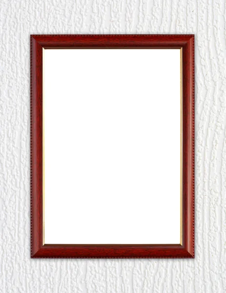 Houten frame op houten muur — Stockfoto