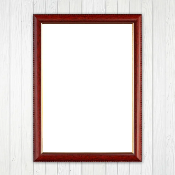 Wood frame on wood wall — Stock Photo, Image