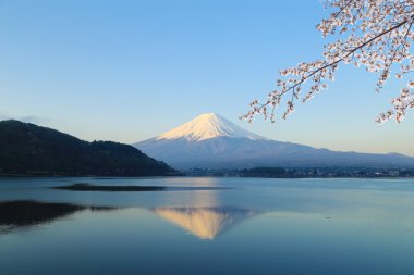 fuji Dağı, göl kawaguchiko görünümünden
