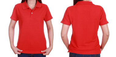 boş polo gömlek (ön arka) kadındaki kümesi