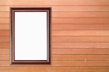 ahşap duvar boş ahşap çerçeve