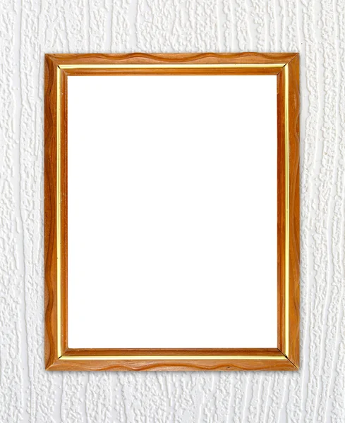 Blank wood frame on wood wall — Stock Photo, Image