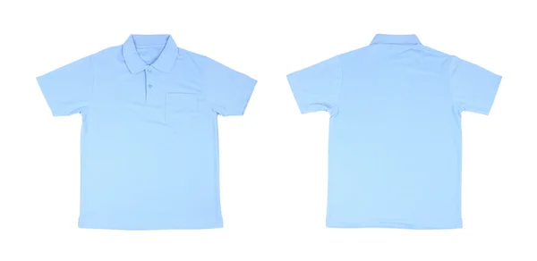 Conjunto de camisa pólo em branco (frente, costas ) — Fotografia de Stock