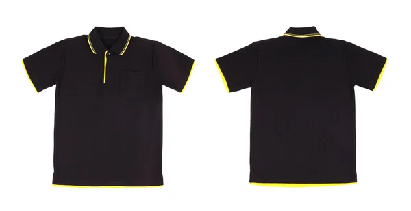 Conjunto de camisa pólo em branco (frente, costas ) — Fotografia de Stock
