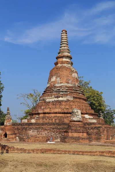Wat Khudeedao, zřícenina buddhistický chrám v Ayutthaya Ahoj — Stock fotografie