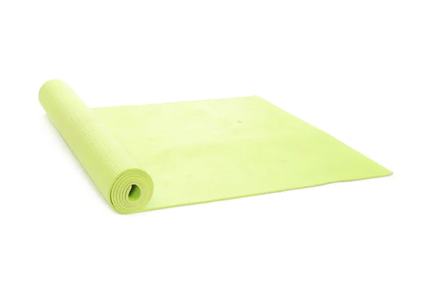 绿色瑜伽垫 — 图库照片
