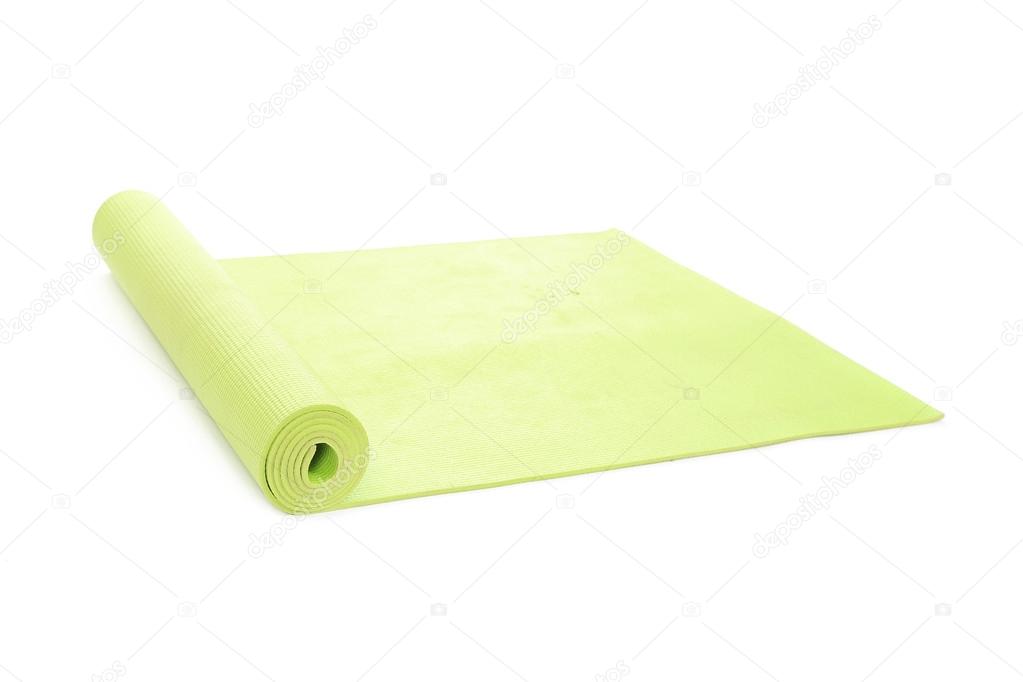 green yoga mat