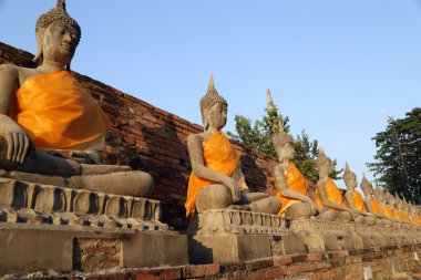 Buda'nın durumu Wat Yai Chaimongkol Tayland