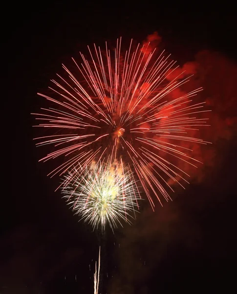 Schönes Feuerwerk über dem Himmel — Stockfoto